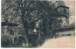 CPA 09 Très Rare Carte MONTGAILLARD Près Foix L'Eglise Et La Place - Foix