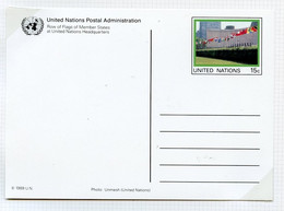 NU New York - Vereinte Nationen Entier Postal 1989 Y&T N°EP1989-03 - Michel N°GZS1989-03 *** - 15c Drapeaux Des Pays - Covers & Documents