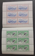 SP) 1957 NEW ZEALAND, HEALTH STAMPS, HORIZONTAL VERTICAL WATERMARK, 2 SET MINIBLOCK X6, MNH - Altri & Non Classificati