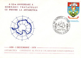 ROMANIA 1979: ANTARCTIC TREATY 20 YEARS, Illustrated Postmark On Cover  - Registered Shipping! - Marcophilie