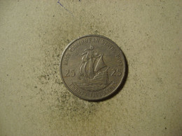 MONNAIE CARAIBES ORIENTALES 25 CENTS 1997 - Territoires Des Caraïbes Orientales