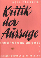 Kritik Der Aussage - Psychology