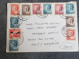 Lettre Philatélique Luxembourg 1970  Nombreux Timbres - Brieven En Documenten