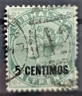 GIBRALTAR 1889 - Canceled - Sc# 22 - Defect On Right Edge - Gibraltar