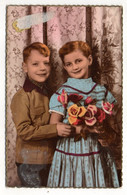 Enfants -- Portrait De 2 Enfants  ( Fleurs , Roses  ) ...................à Saisir - Portretten