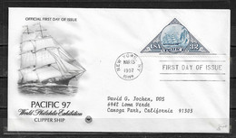 US 1997 Cachet FDC Ships, Sailing Ships,PACIFIC 97 World Philatelic EXPO, VF Rare, Very Limited  Issue!! (NR-7) - 1991-2000