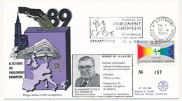 France - Env. Affr. 2,20 Elections Parlement Européen OMEC Session Parlement Européen Strasbourg 10/4/1989 - Lettres & Documents