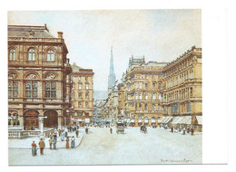 BLICK VOM OPERNRING IN DIE, KÄRNTNER STRABE UND AUF ST.STEPHAN, AQUARELL VON RUDOLF SCHMIDT.-VIENNA / VIENA.- (AUSTRIA) - Museums