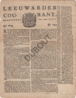 LEEUWARDEN - Krant/Journal - Leeuwarder Courant 1803 - Drukkerij Ferwerda (V583D) - Algemene Informatie