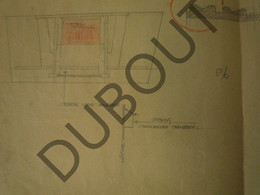 KALLO - Originele Tekening Door Firma Vandenhoute In Anderlecht Voor Ontwerp Biechtstoel Kerk Van Kallo  (P251) - Manuskripte