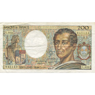 France, 200 Francs, Montesquieu, 1987, TTB, Fayette:70.07, KM:155b - 200 F 1981-1994 ''Montesquieu''