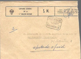 CAPITANIA  7 REGION MILITAR 1977 CERTIFICADO  VALLADOLID - Franchise Militaire