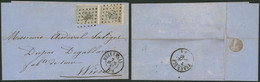 émission 1865 - N°17 En Paire Sur LAC Obl Pt 305 çàd Quiévrain (Luxe, 1867) > Wiers / Fabrique De Produits Chimiques - 1865-1866 Perfil Izquierdo