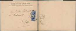N°27 En Paire Sur Bande Pour Imprimé (complet) "Association Pour Secourir Les Pauvres Honteux" (Bruxelles) > St-Gilles - 1869-1888 Lying Lion