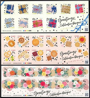 Japan 2021 Greetings: Celebration Designs/Flowers,Gifts & Cookies Stamp Sheetlet*3 MNH - Ungebraucht