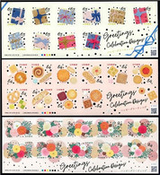 Japan 2021 Greetings: Celebration Designs/Flowers,Gifts & Cookies Stamp Sheetlet*3 MNH - Neufs