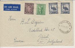 Australia, 30. My 1947, Airmail  Cover Kalbar To Switzerland, See Scans! - Cartas & Documentos