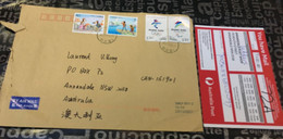 (2 E 31) Large Letter From China To Australia (posted During COVID-19 Pandemic) 4 Stamps (with 2 Winter Olympic 2022) - Briefe U. Dokumente