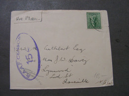 Australien ,  Censor Cv. To NSW - Lettres & Documents