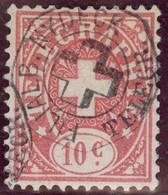 Heimat BEs NYDEck Filiale B. ~1885 Telegraphen-Stempel Auf 10 Ct. FrZu#14 Telegraphen-Marke - Telegraafzegels