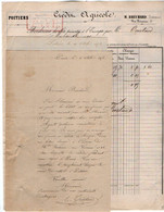 VP18.835 - 1876 - 2 Lettres & Bordereau - Mr COURTAUD à POITIERS & PARIS / Crédit Agricole M.BRECHARD à POITIERS - Bank & Insurance