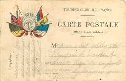 010122A - CARTE FM Touring Club De France 1915 Illustration 6 Drapeaux CEF Imp L Pochy - Storia Postale