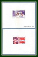 Wallis Et Futuna Epreuve De Luxe N° PA 39 40 ** MNH 4e Jeux Du Pacifique Sud 1971 Proof Perche Tir à L'Arc - Imperforates, Proofs & Errors