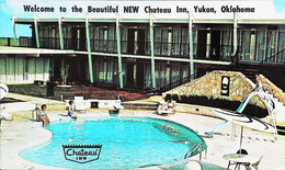 ►   Yukon (Oklahoma) - Route 66 The CHATEAU INN MOTOR HOTEL   Swimming Pool 1950/60s - Route '66'