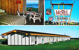 ►   Gaspé (Quebec) HOTEL-MOTEL BEAURIVAGE  Restaurant Cuisine Canadienne 1950s - Gaspé