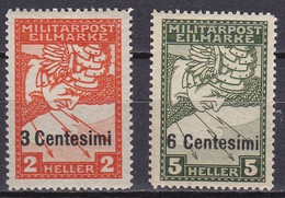 IT395 – ITALY - ITALIE – AUSTRIAN OCC. – 1918 – DELIVERY STAMPS – SC # NE1/2 MVLH 21 € - Oostenrijkse Bezetting