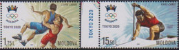 MOLDOVA, 2021, MNH, TOKYO OLYMPICS, WRESTLING, KAYAK,2v - Zomer 2020: Tokio