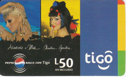 TARJETA DE HONDURAS DE TIGO DE PEPSI-COLA DE CRISTINA AGUILERA - Honduras