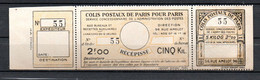 Z10-18 France Colis Postaux De Paris Pour Paris N° 140 **  à 10% De Côte ( Référence Spink/Maury 2022/2023) - Andere & Zonder Classificatie