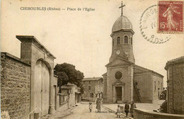 Chiroubles * La Place De L'église * Villageois - Chiroubles