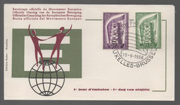 FDC. : Nr 994/95 Stempel: Bruxelles - Brussel - 1951-1960