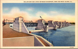 Iowa Davenport Roller Dan And Locks Between Davenport And Rock Island Illinois Curteich - Davenport