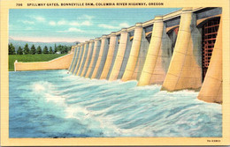 Oregon Columbia River Highway Bonneville Dam Spillway Gate Curteich - Altri & Non Classificati