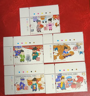 P) 2011 HONG KONG, CHILDREN STAMPS, CHINESE IDIOMS, MARGIN CORNER SHEET, COLOR GUIDE, COMPLETE SERIES, MNH - Otros & Sin Clasificación