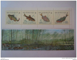 België Belgique 1990 Vissen Poissons Carnet Boekje Non Plié Yv 2383-2386 C2383 COB B20 C20 MNH ** - 1953-2006 Modern [B]