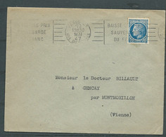 Céres Mazelin / Lsc ( Lettre ) YVT N°678 ,obli Paris R Du Colisée, Tarif Imprimé 1er échelon  1/03/1947 - Bb16604 - 1945-47 Cérès Van Mazelin