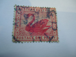 WESTERN  AUSTRALIA USED STAMPS SWAN BIRDS BIRD WITH POSTMARK - Oblitérés