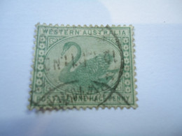 WESTERN  AUSTRALIA USED STAMPS SWAN BIRDS BIRD WITH POSTMARK - Gebruikt