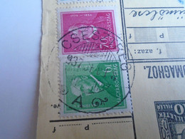 D187468   Parcel Card  (cut) Hungary 1937   CSESZTREG - Postpaketten