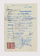 Italy 1973 Consular Passport Fiscal Revenue Visa Stamp 3000 Lire On Fragment Page (52020) - Revenue Stamps