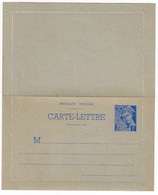 Carte Lettre Entier 1F Mercure Bleu Yv SPE-CL1 Storch B1 - Cartes-lettres