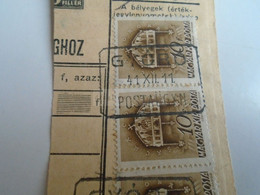 D187473  Parcel Card  (cut) Hungary 1941 GYÓRÓ - Parcel Post