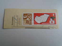 D187477  Parcel Card  (cut) Hungary 1974  Pesterzsébet   Map  - Postal Code - Postpaketten