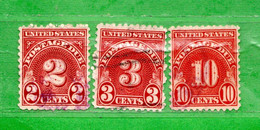 (Us.2) Stati Uniti ° - 1930 - TAXE.  Yv. 46-47-49. Vedi Scansioni. Used. - Taxe Sur Le Port