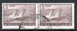 ARGENTINE. N°548A Oblitéré De 1954-9. Barrage El Nihuil. - Water