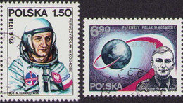 Poland 1978 Mi 2566-67 The First Pole In Space - Interkosmos, Mirosław Hermaszewski Cosmonaut / Used - Other & Unclassified